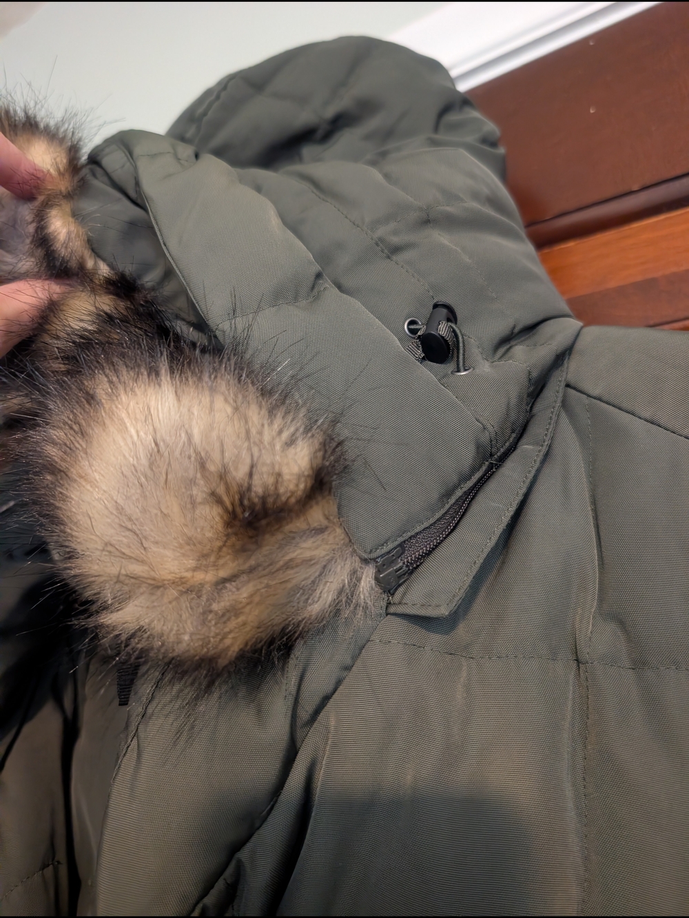 Eddie Bauer Olive Green Women's Puffer Coat - Picture 5 of 8